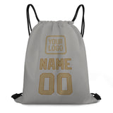 Custom Gray Light Khaki Drawstring Bag