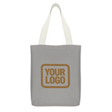Custom Gray Light Khaki Canvas Tote Bag
