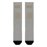 Custom Gray Light Khaki Knee-High Sock