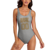Custom Gray Light Khaki Swimsuit