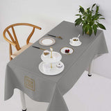 Custom Gray Khaki Square Table Cloth