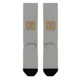Custom Gray Light Khaki Knee-High Sock