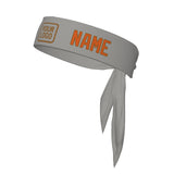 Custom Gray Orange Headband