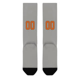 Custom Gray Orange Knee-High Sock