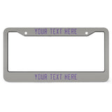 Custom Gray Light Purple License Plate Frame