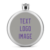 Custom Gray Light Purple Hip Flask