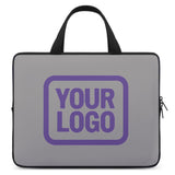 Custom Gray Light Purple Laptop Bag