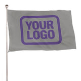 Custom Gray Light Purple Flag