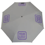 Custom Gray Light Purple Automatic Umbrella