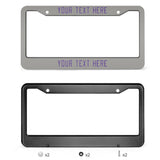 Custom Gray Light Purple License Plate Frame