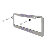 Custom Gray Light Purple License Plate Frame