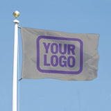 Custom Gray Light Purple Flag