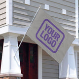 Custom Gray Light Purple Flag