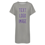 Custom Gray Light Purple Nachthemd