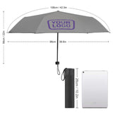 Custom Gray Light Purple Automatic Umbrella