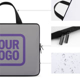 Custom Gray Light Purple Laptop Bag