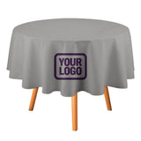 Custom Gray Purple Round Table Cloth