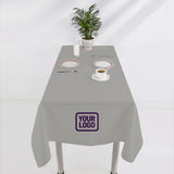 Custom Gray Light Purple Square Table Cloth