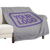 Custom Gray Light Purple Blanket