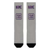 Custom Gray Purple Knee-High Sock