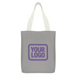 Custom Gray Purple Canvas Tote Bag