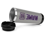Custom Gray Purple Stainless Steel Water Cup