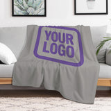 Custom Gray Light Purple Blanket