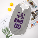 Custom Gray Purple Pet Vest