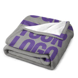 Custom Gray Light Purple Blanket