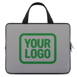 Custom Gray Emerald Green Laptop Bag