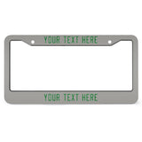 Custom Gray Emerald Green License Plate Frame