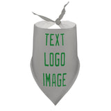 Custom Gray Emerald Green Pet Scarf