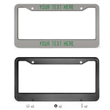 Custom Gray Emerald Green License Plate Frame