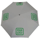 Custom Gray Emerald Green Automatic Umbrella