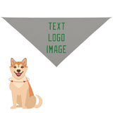 Custom Gray Emerald Green Pet Scarf