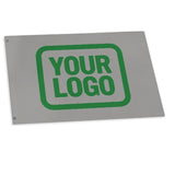 Custom Gray Emerald Green Flag
