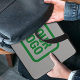 Custom Gray Emerald Green Laptop Bag