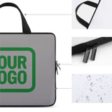 Custom Gray Emerald Green Laptop Bag