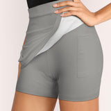 Custom Gray Emerald Green A-Line Skort