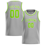 Custom Gray & Emerald Green Colors Design Sports Basketball Jersey