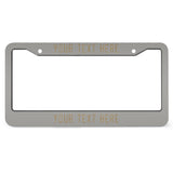 Custom Gray Light Khaki License Plate Frame
