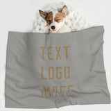 Custom Gray Light Khaki Pet Blanket