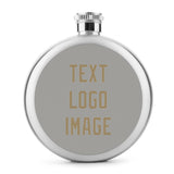 Custom Gray Light Khaki Hip Flask