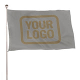 Custom Gray Light Khaki Flag