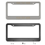 Custom Gray Light Khaki License Plate Frame