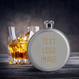 Custom Gray Light Khaki Hip Flask