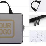 Custom Gray Light Khaki Laptop Bag