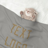 Custom Gray Light Khaki Pet Blanket