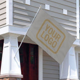 Custom Gray Light Khaki Flag