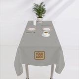 Custom Gray Light Khaki Square Table Cloth